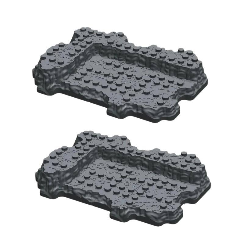 Base per Roccioso F01 MOC Blocchi da Costruzione Modello di Paesaggio Fai da Te Accessorio Compatibile con Minifigure Giocattoli Educativi per Bambini Regalo