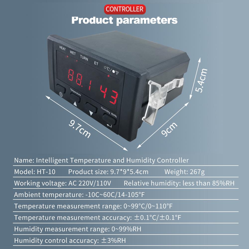 Incubator Controller Thermostat Full Automatic And Multifunction Egg Incubator Control System Temperature Humidity Controller