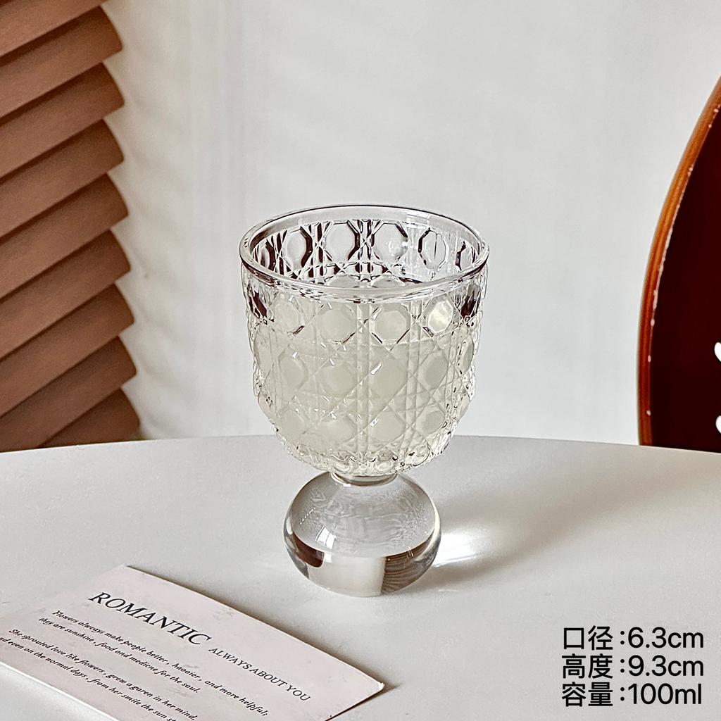 Sevimli Küre Tabanlı Cam Yaratıcı Orta Yüzyıl Viski Bardağı Baijiu Bardağı Çay İçme Bardağı Meyve Suyu Bardağı