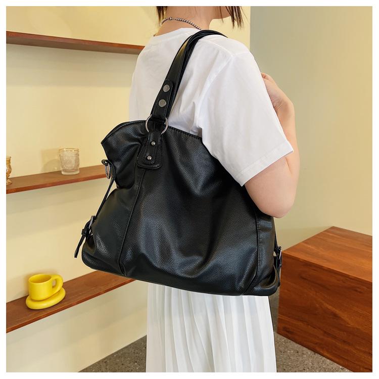 2025 New Women's Crossbody Tote - Large Capacity, Soft Leather, Simple Commute Shoulder Bag