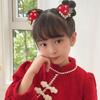 Hanfu Headdress Children New Year Hairpin Chinese Style Red Bow Hair Clip  Children
