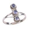 Natural Tanzanite Gemstone 925 Solid Sterling Silver Jewelry Ring Size 9 A3L07