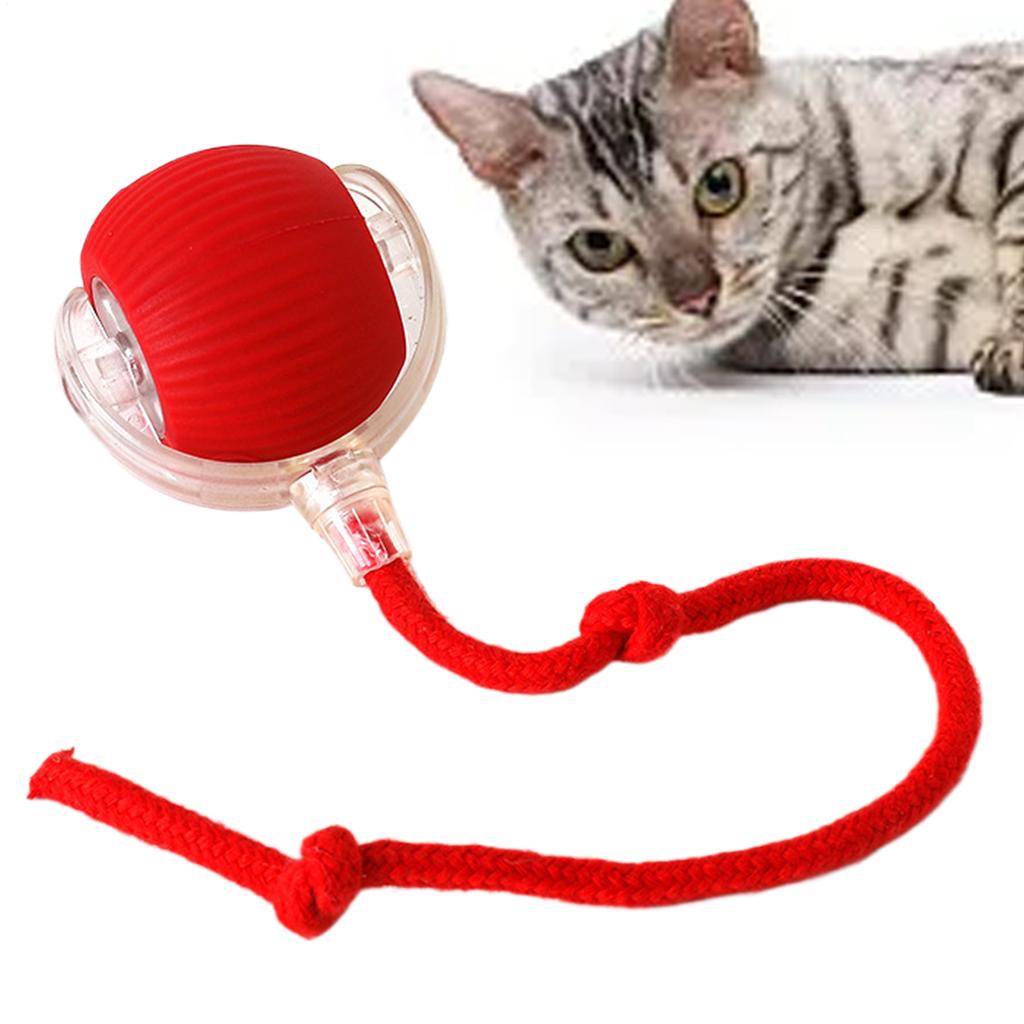 6x6x6cm Cat Interactive Ball Toy Automatic Rolling Ball Tail Rechargeable Smart Pet Electric Toy Dog Cat Training Imitate Mouse