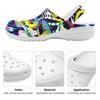 Women Men Printed EVA Beach Shoes Lightweight Breathable Slip On Garden Clogs Pool Bathroom Home Summer Sandals Daily Wear