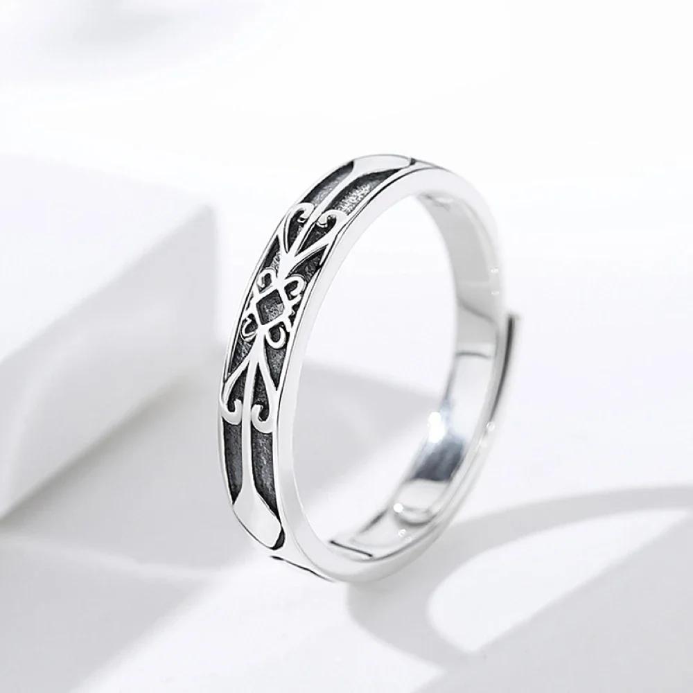 1 Pair Blue Zircon White Copper Plated Platinum Overlap Open Couple Ring Men Women Propose Gift Finger Jewelry Wholesale