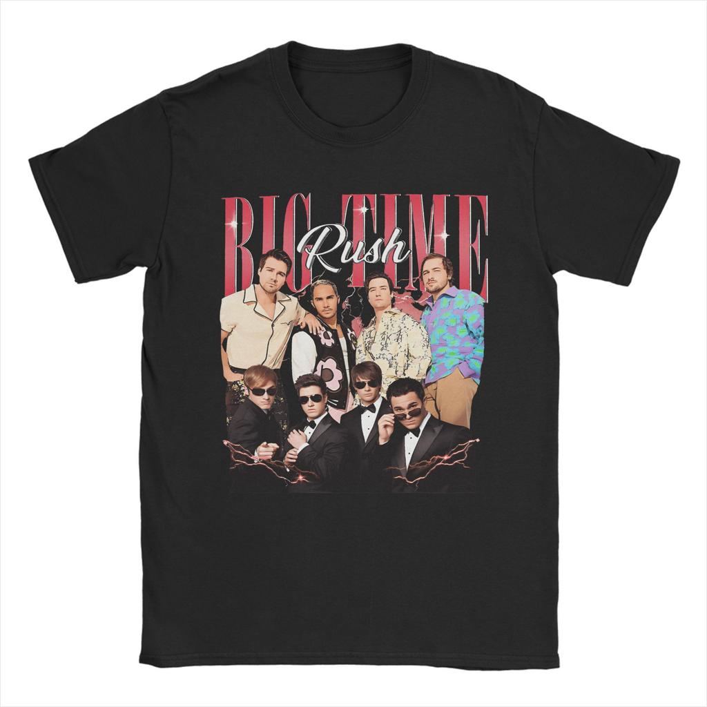 Big Time Rush Band T-Shirt Sommer 100 Baumwoll-T-Shirts für Männer Mode Bedrucktes T-Shirt Kurzärmelig Y2K Lustige T-Shirts