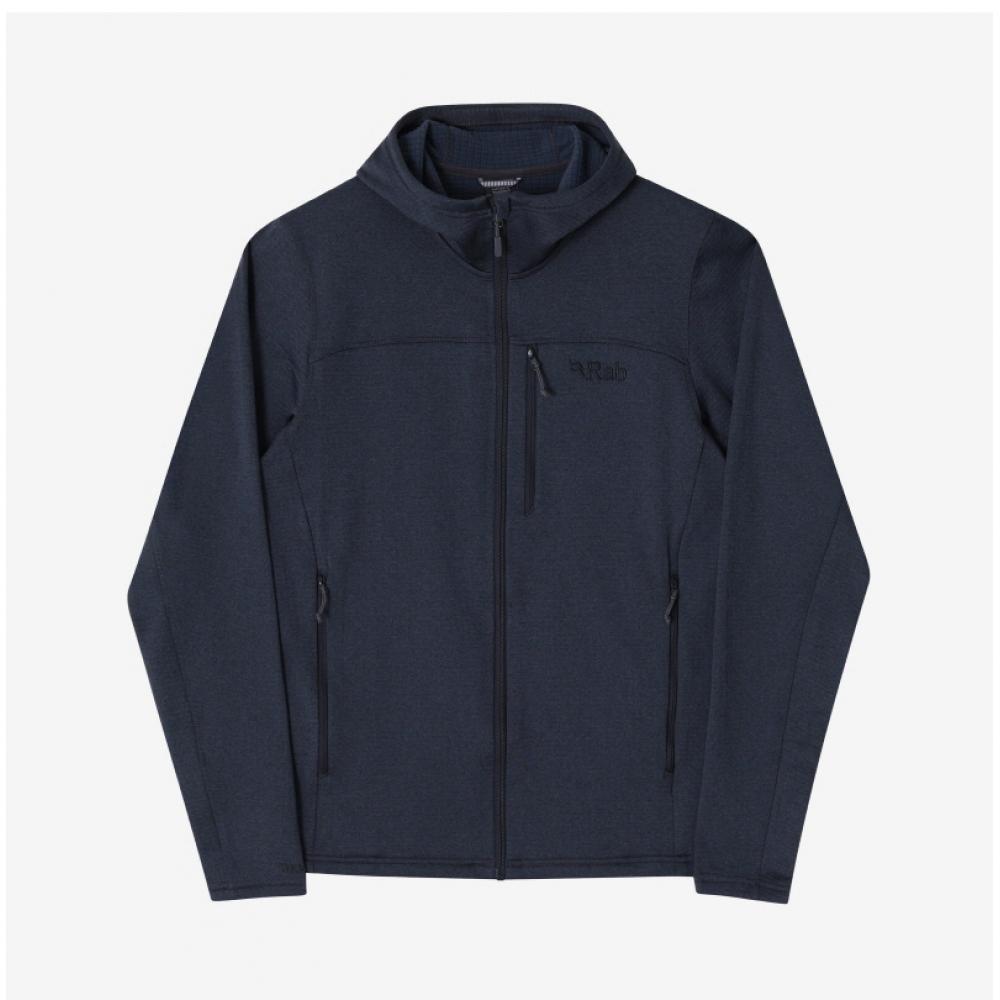 Rab Qff 55 Beluga Graviton Fleece Hoodie Mens Jacket