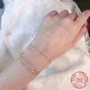 925 Sterlingsilber Smiley-Armband Damen Schlicht Hochwertig Koreanische Mode Schmuck Diamant Valentinstag Jubiläumsgeschenk