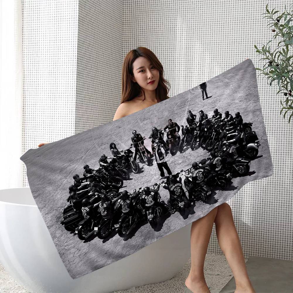 TV Sons of A-Anarchy Microfiber Printed Beach Towel Mountain Climbing Yoga Beach Swimming Running Absorbent Soft Towel