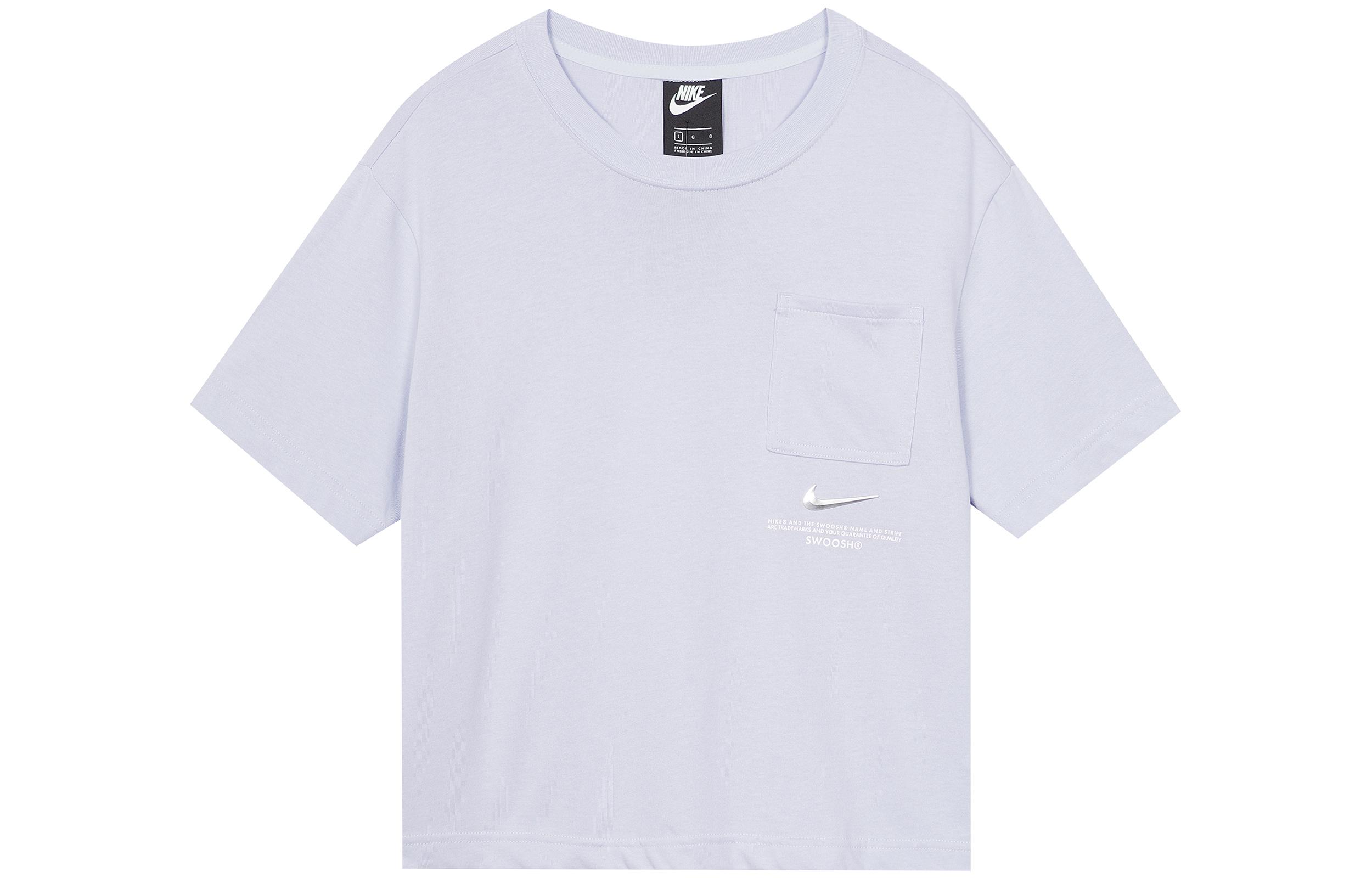 Nike Crop Tops Women s Purple Crew Neck Moderate CZ8912-576 L