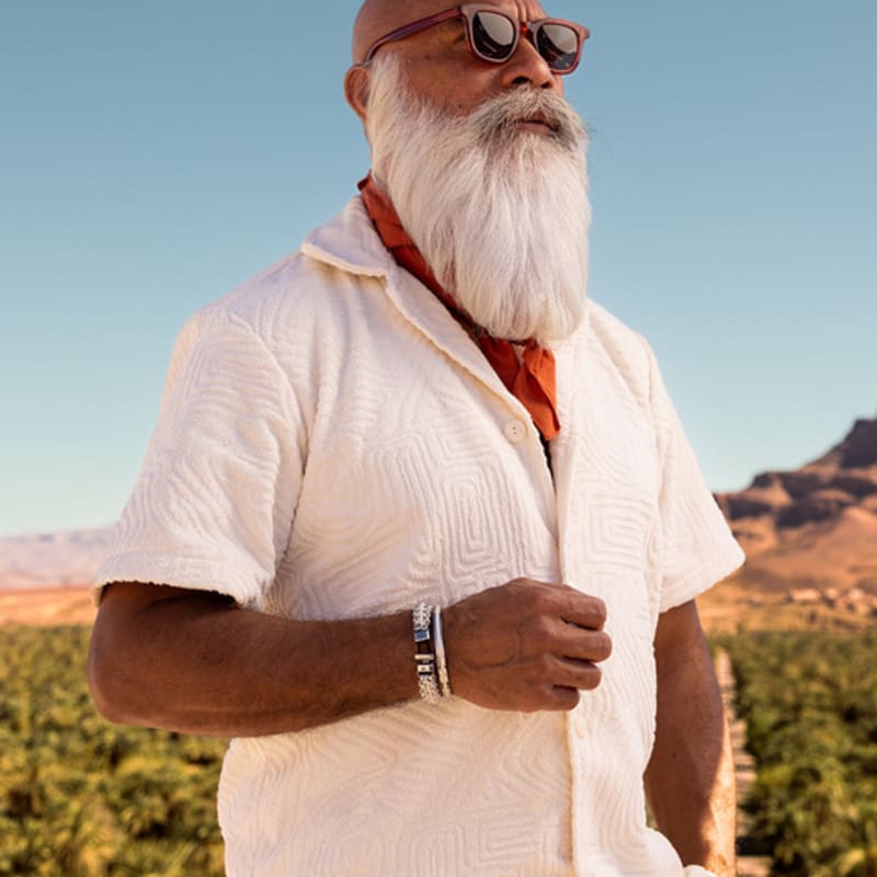 PIG & HEN Catena Venetian Double Bracelet - Black X Black