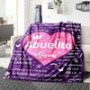 Abuelita Heart Home Customize Your Name Blankets Soft And Cozy Lightweight For All Seasons Perfect For Picnics Sofa Office Bed Living Room Ideal Gift