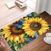 Vintage Flowers Print  Doormats Non-Slip Washable Bathroom Rugs Creative Bath Rug For Bedroom Living Room Entryway Decor