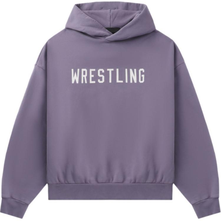 

Fear of God Essentials Heavy Fleece Vintage Shrunken Hoodie Lavender Men Tops Purple 192BT246217F L