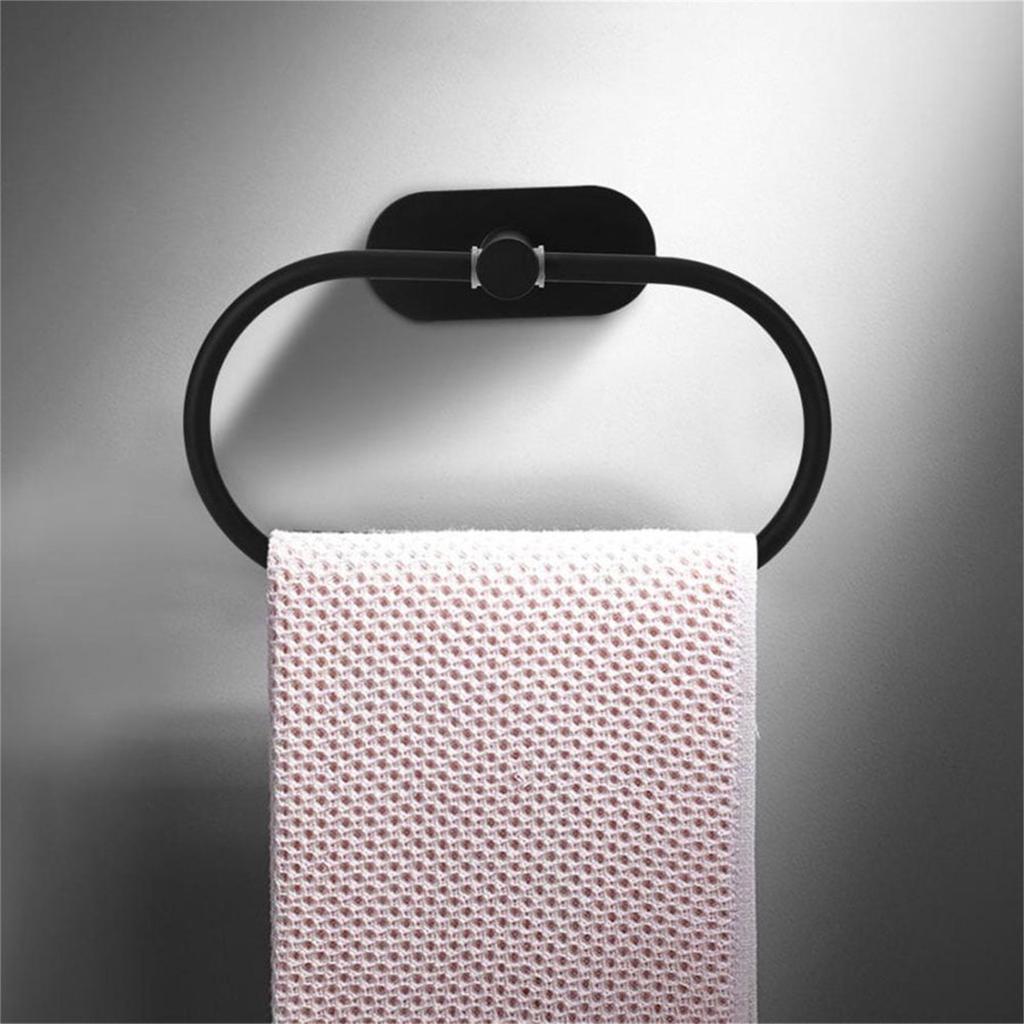 Self Adhesive Hand Towel Ring Stainless Steel Rustproof Bathroom Towel Holder Wall Mount Towel Rack
