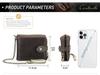 Black Angel RFID Anti-Theft Men's Wallet with Cowhide, Chain, Zipper, and Fashion Buckle