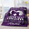 Mom99 Personalized Name Blanket Throw Customizable Blanket Durable Comfort Suitable for Sofa Livingroom Couch Office Chair All-Season Use