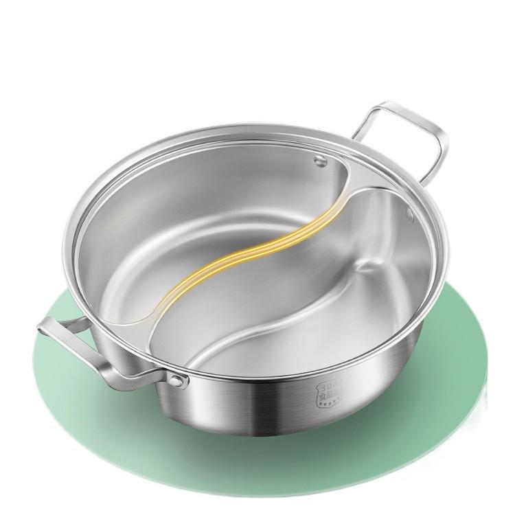 Yin-Yang 304 Stainless Steel Induction Hot Pot Shabu-Shabu Cookware