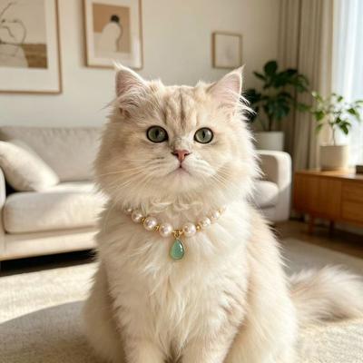 Beaded Cat Dog Choker Adjustable Cat Collar Pet Jewelry Cat Princess Necklace  Pet