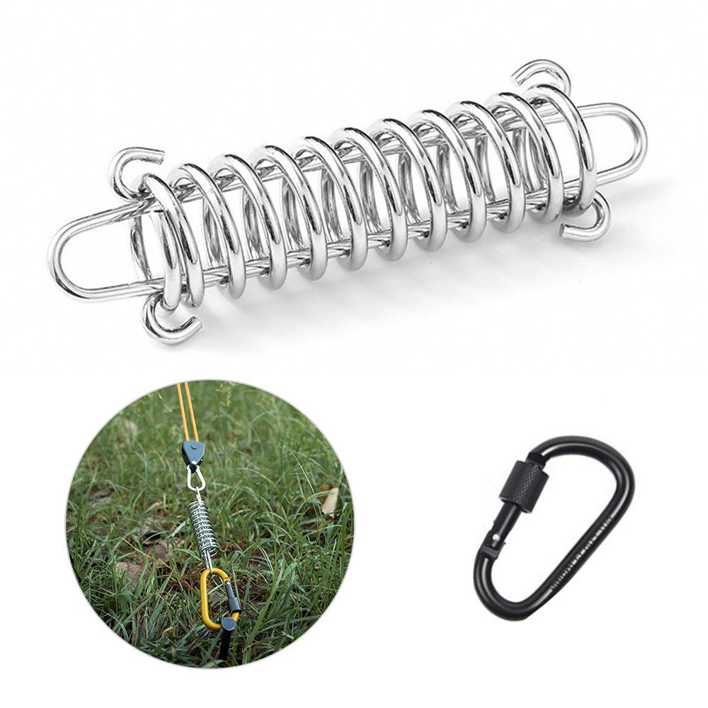 

AOTU Outdoor Tent Spring Buckle Stainless Steel Elastic Buckle Canopy Awnings Fixed Hook with D Ring A