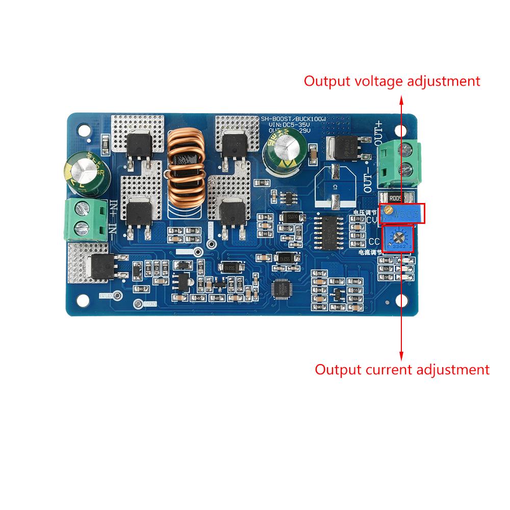DC 5-35V 10A Automatic Step-Up/Step-Down Module High-Power Constant Voltage&Current Battery Charge LED Driver for Industrial&IoT