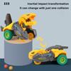 1 Piece Inertial Sliding One Step Action Collision Transform Tyrannosaurus Rex Vehicles Toy Dinosaur Car Deformation Car Toys