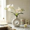 Donut Shaped Ceramic Vase Solid Color Minimalist Style Flowerpot Wedding Flower Arrangement Office Home Decoration 3sizes