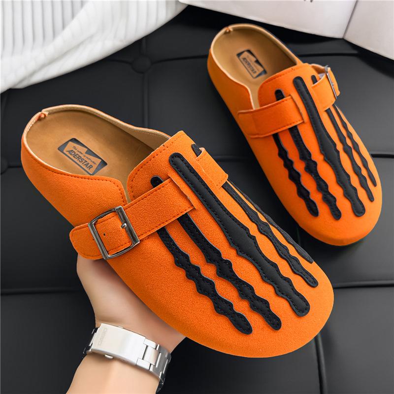 Clogs for Men Casual Cork Shoes Comfortable Slip On Indoor Outdoor Closed Toe Slides With Adjustable Buckle Men's Footbed Mules with Arch Support