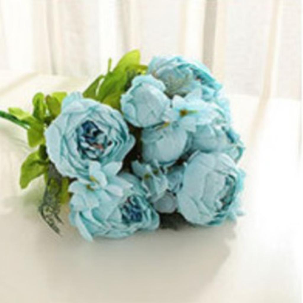 European Style Artificial Flowers Vintage Bouquet Peonies Flowers for Home Table Centerpieces Wedding Decoration