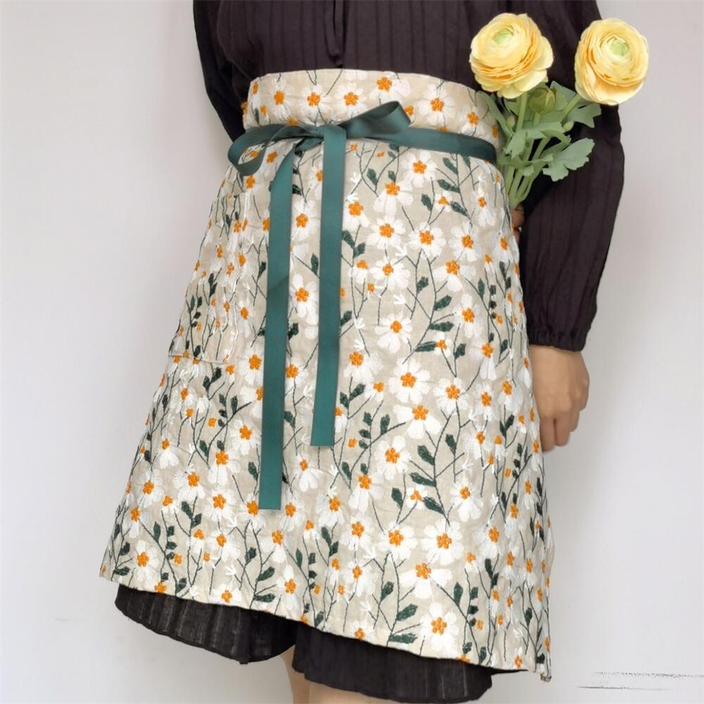 

with Pockets Waist Apron Multi-functional Antifouling Apron Half Skirt Cooking Apron Picnic зелёный