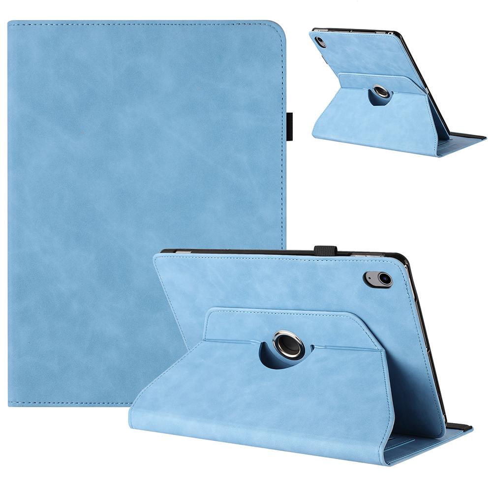 For iPad Mini (2024)/(2021) Case Rotating Stand Solid Color PU Leather Tablet Cover
