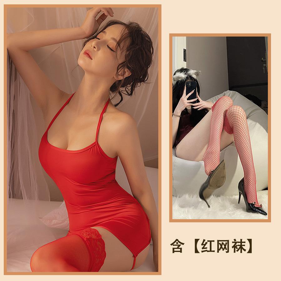 Sex Underwear, Sexy Hip Skirt, Women's Suspender Nightdress, Hot Breasts, Passion and Free Temptation, Perspective Suit