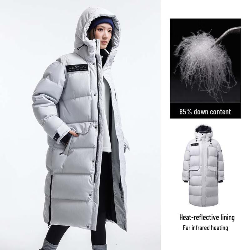 Camel Unisex Long Puffer Goose Down Jacket