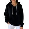 Women's Casual Trendy Hoodie Long Sleeve Color Pullover Sweatshirt
