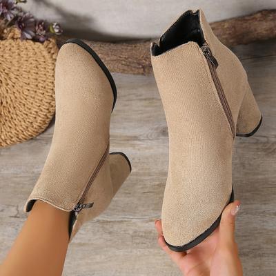 Modne Damskie Botki do Kostki Modne Ślubne Buty na Wysokim Obcasie Damskie Retro Wygodne Buty Outdoorowe Damskie Botki na Średnim Obcasie ze Szpicem Panie