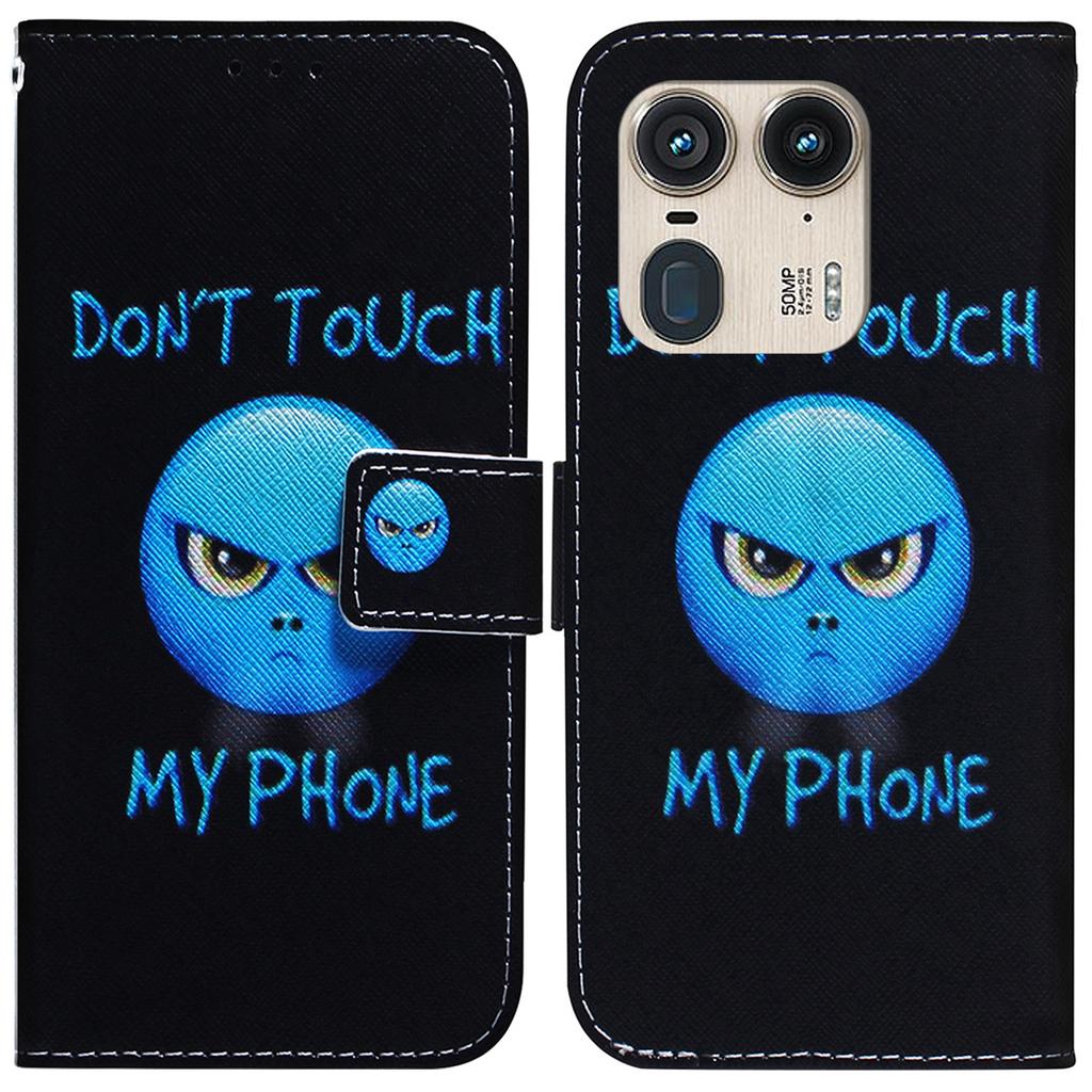 PU Leather Phone Case for Motorola Moto X50 Ultra 5G/Edge 50 Ultra Wallet Phone Stand Cover with Pattern Printing