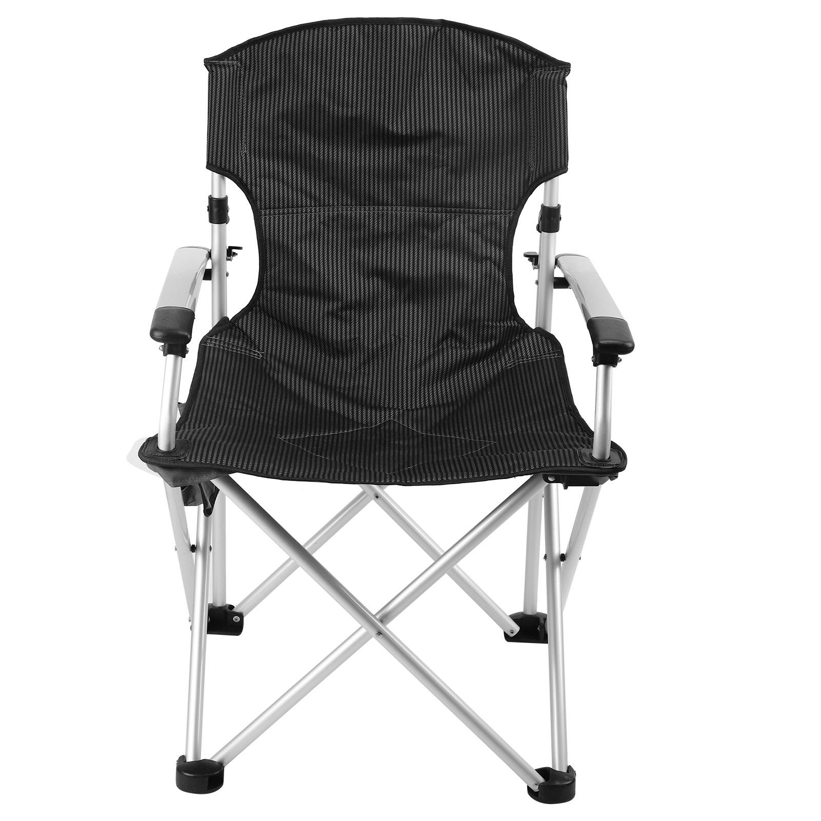 Portable Folding Camping Chair Oxford Cloth Aluminum Frame Fishing Chair Support 330lbs