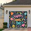 2D Family Day Celebration Photo Booth Background Banner