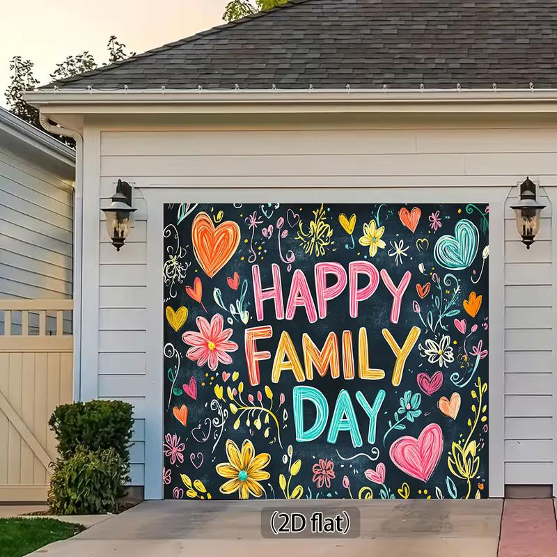 2D Family Day Celebration Photo Booth Background Banner