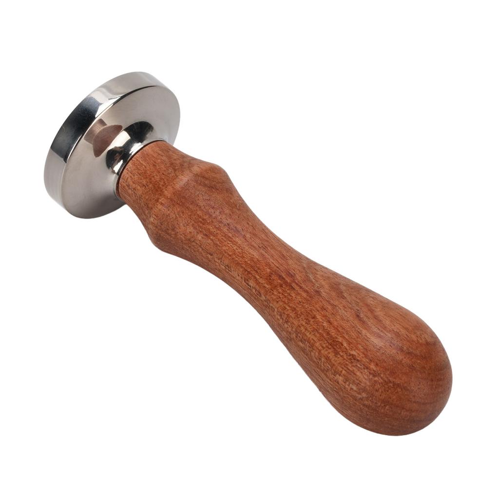 Coffee Tamper 30mm Stainless Steel Coffee Ground Press Tool with Wooden Handle for Cafe Home
