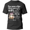 Sloth Lovers T-Shirt Once Upon A Time There Was A Girl Who Really Loved Dogs and Sloths T-Shirt for Men Women, Black, XX-Large