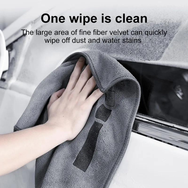 Car Wash Towel Universal Cleaning Drying Cloth Auto Body Care Washing Wipe Rag 30/40/60cm High-end Microfiber Thicken 1/2pcs