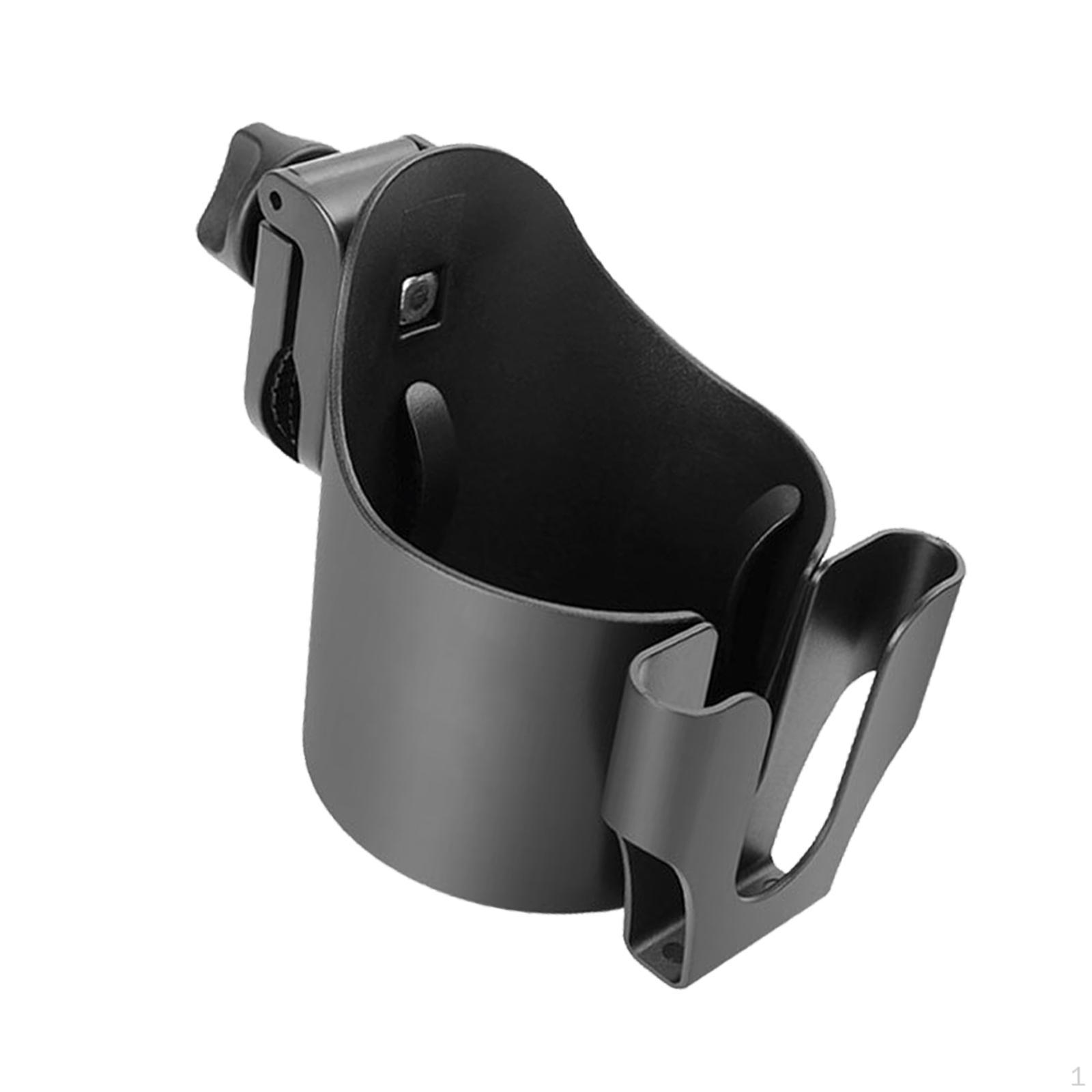 

Pram Cup Holder with Phone Holder, Adjustable Clip Organizer Non Slip Black Accessories, for B