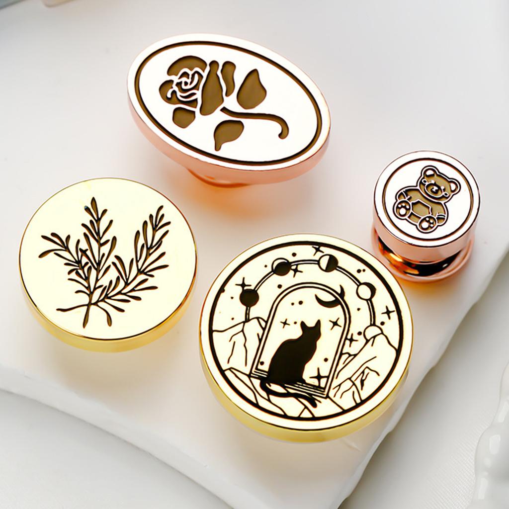 Scrapbooking Stamp Head, Floral Wax Seal Stamp Head Animal Wax Seal Stamp Head for Wedding Invitation Gift Decor