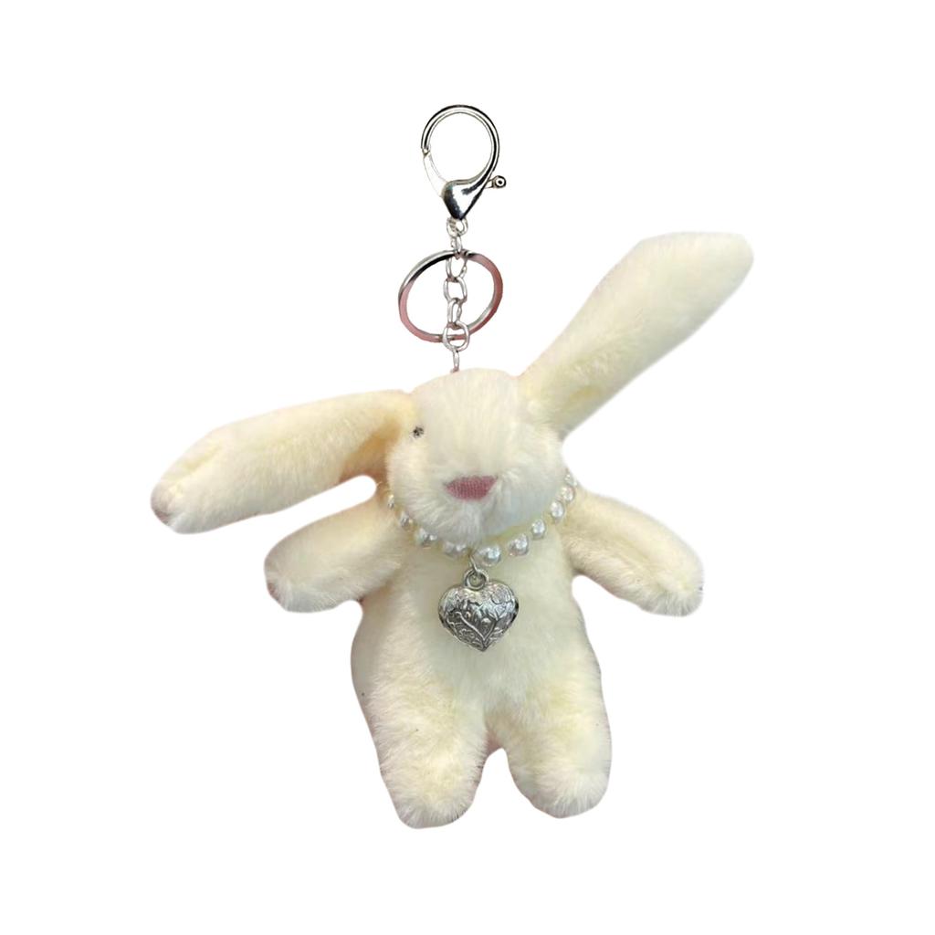 Lovely Plush Rabbit Charm Keychains Sweet Pendant Car Keyring Backpack Decoration Fashion Jewelry for Women Girls