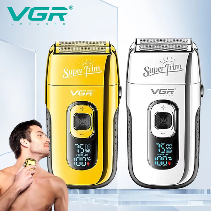 VGR V-332 Razor Professional Shaving Machine Electric Shaver Reciprocating Beard Trimmer Portable Hair Trimmer Shaver for Men Waterproof Long-lasting