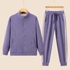 Women's Spring & Autumn Casual Running Two-Piece Set: Long Sleeve Top & Loose Pants, Breathable & Fashionable