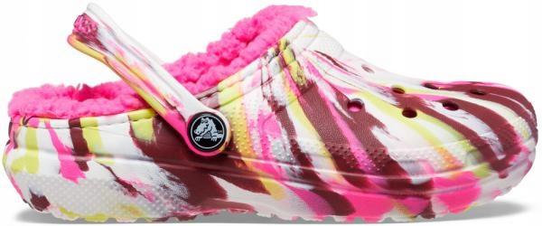 Crocs Classic Lined Marmorierter Clog K 207773 |C12/EU 29-30| Elektrisches Pink/Multi