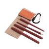 20.5cm Length Natural Wood Chopsticks Folding Cutlery for Outdoor Hiking Camping Easy Carrying Dinnerware