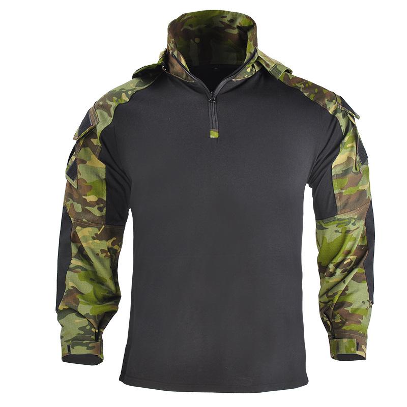 US Army CP Camouflage Multicam Vojenské bojové tričko Pánské taktické triko Airsoft Paintball Kempování Lovecké oblečení